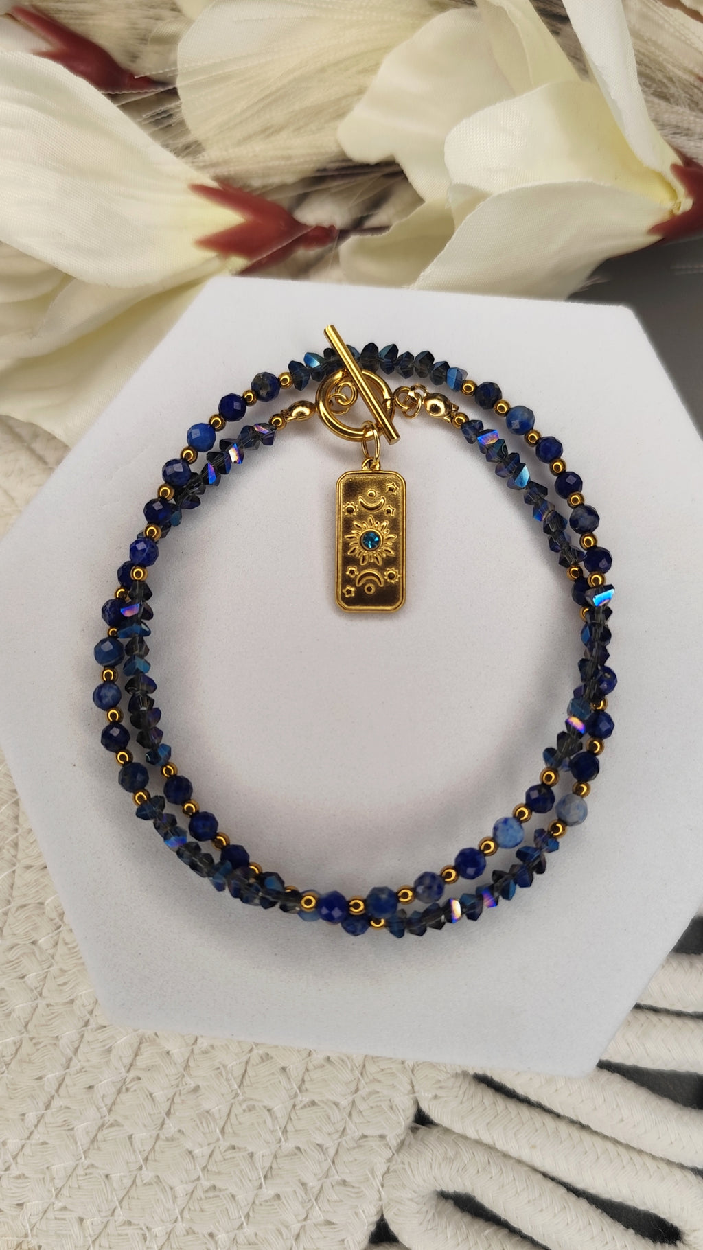 Lapis Lazuli i kryształki Blue Sky