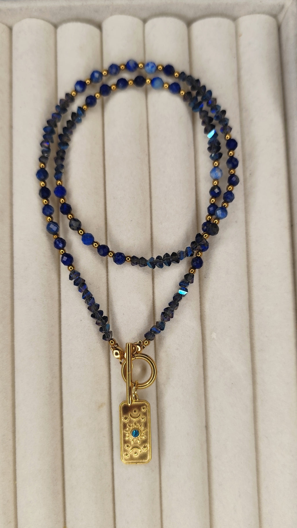 Lapis Lazuli i kryształki Blue Sky