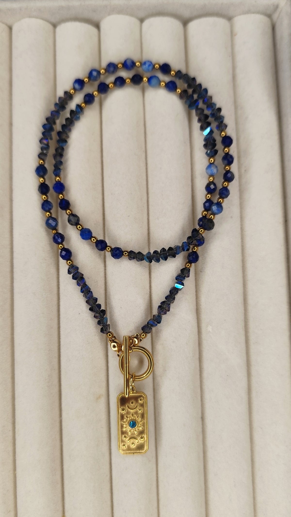 Lapis Lazuli i kryształki Blue Sky